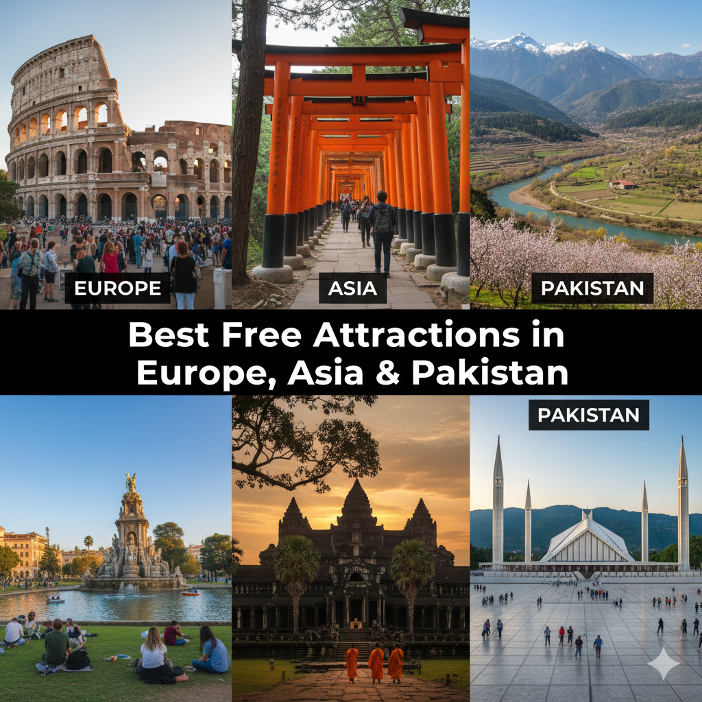 Best Free Attractions in Europe, Asia & Pakistan