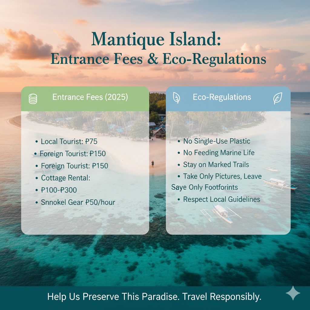 Mantigue Island Entrance Fees & Eco Regulations