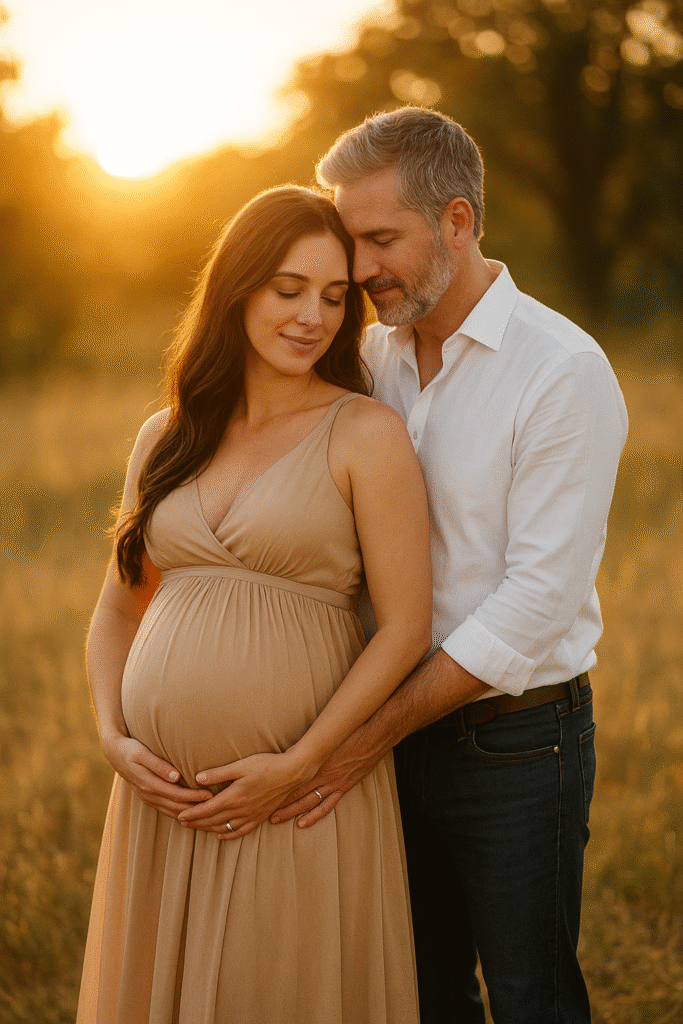 Sunset Maternity Photos Celebrate the Pregnancy News emily-stomatuk-and-michael-justin-expecting-baby