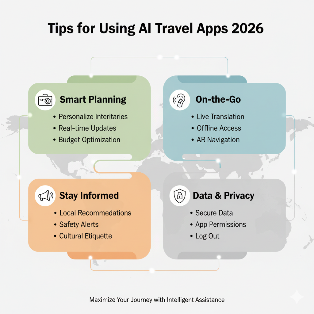 Tips for Using AI Travel Apps 2026