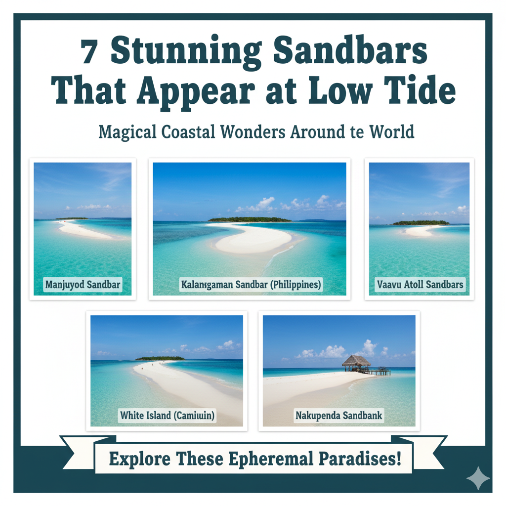 7 Stunning Sandbars That Appear at Low Tide