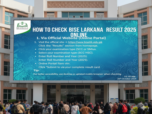 9th Class Result Larkana Board - Larkana Inter Result 2025