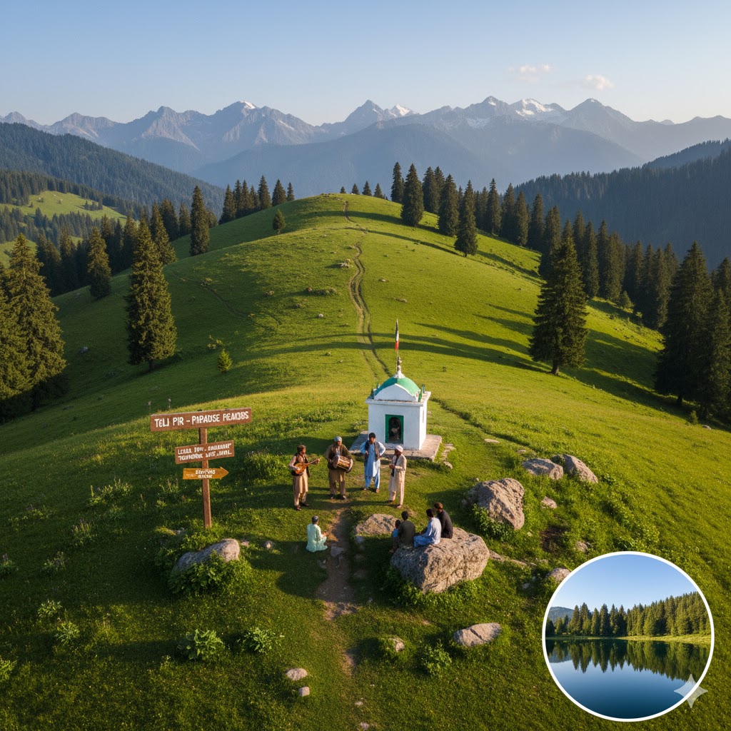 A 2-hour jeep track from Banjosa leads to Toli Pir Meadows
