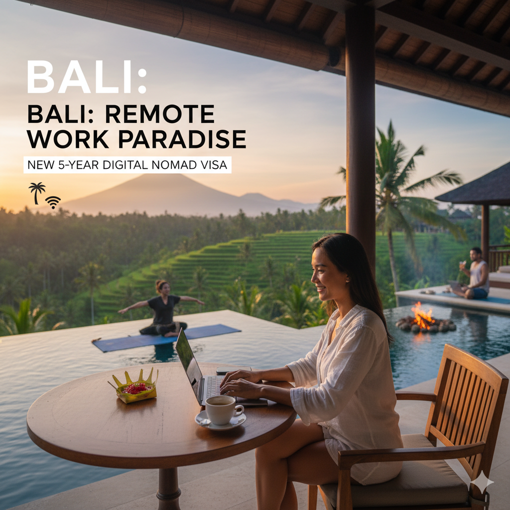 digital nomad visas 2025 Bali coworking beach
