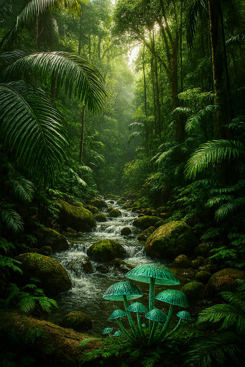 Amazon Rainforest Lush-Amazon-Rainforest-with-a-winding-river