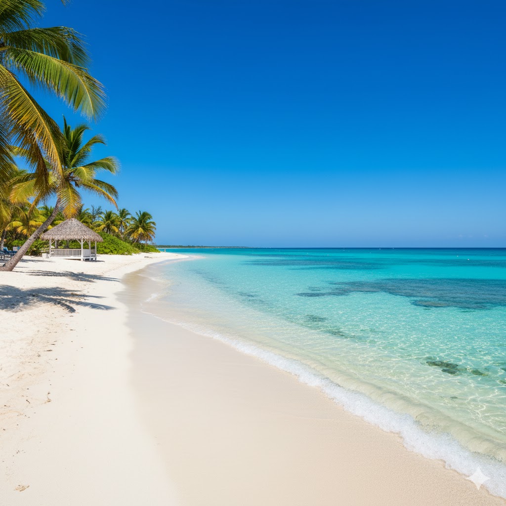 Anguilla white sand beach and turquoise Caribbean water