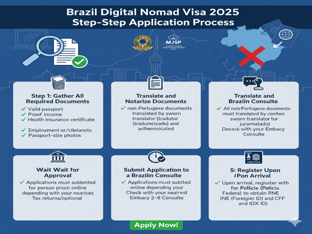 Application Process for Brazil Digital Nomad Visa 2025