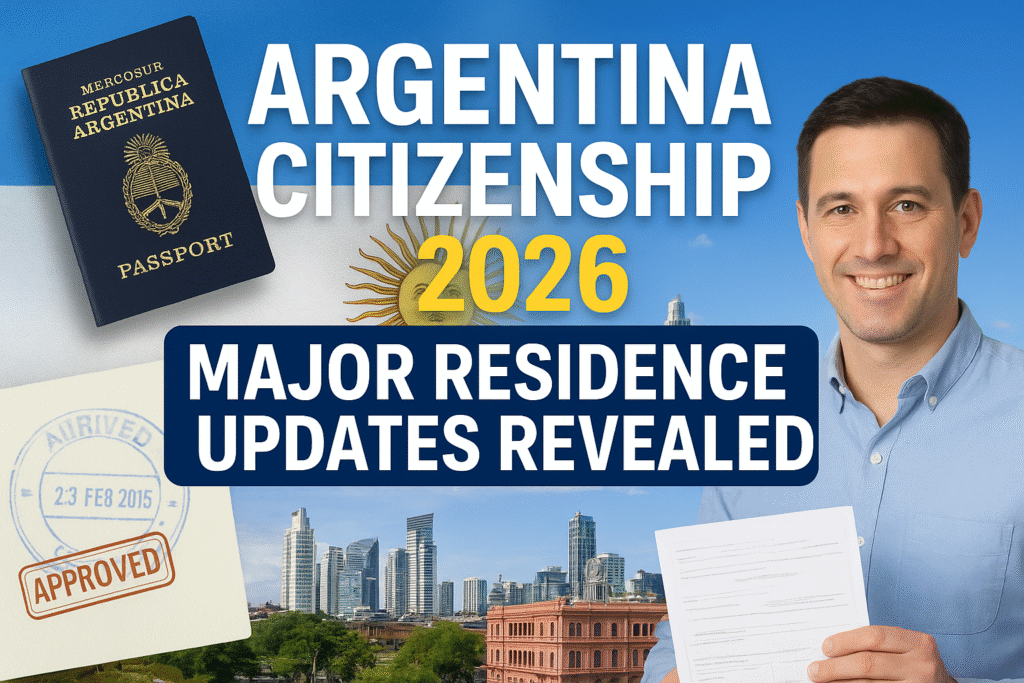 Argentina Citizenship 2026 - Residence Updates