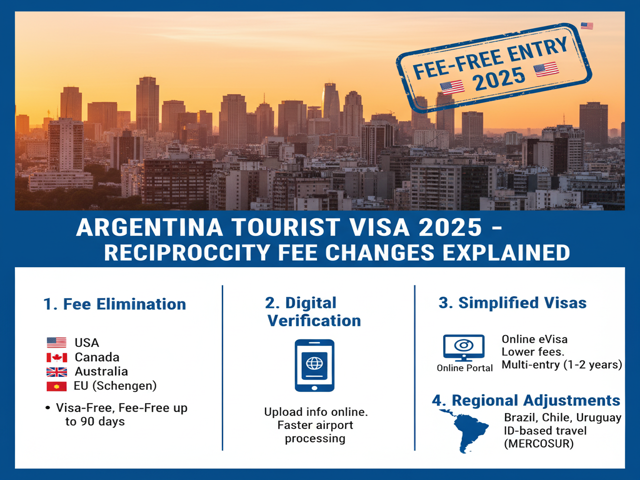 Argentina Tourist Visa 2025 Reciprocity Fee Changes