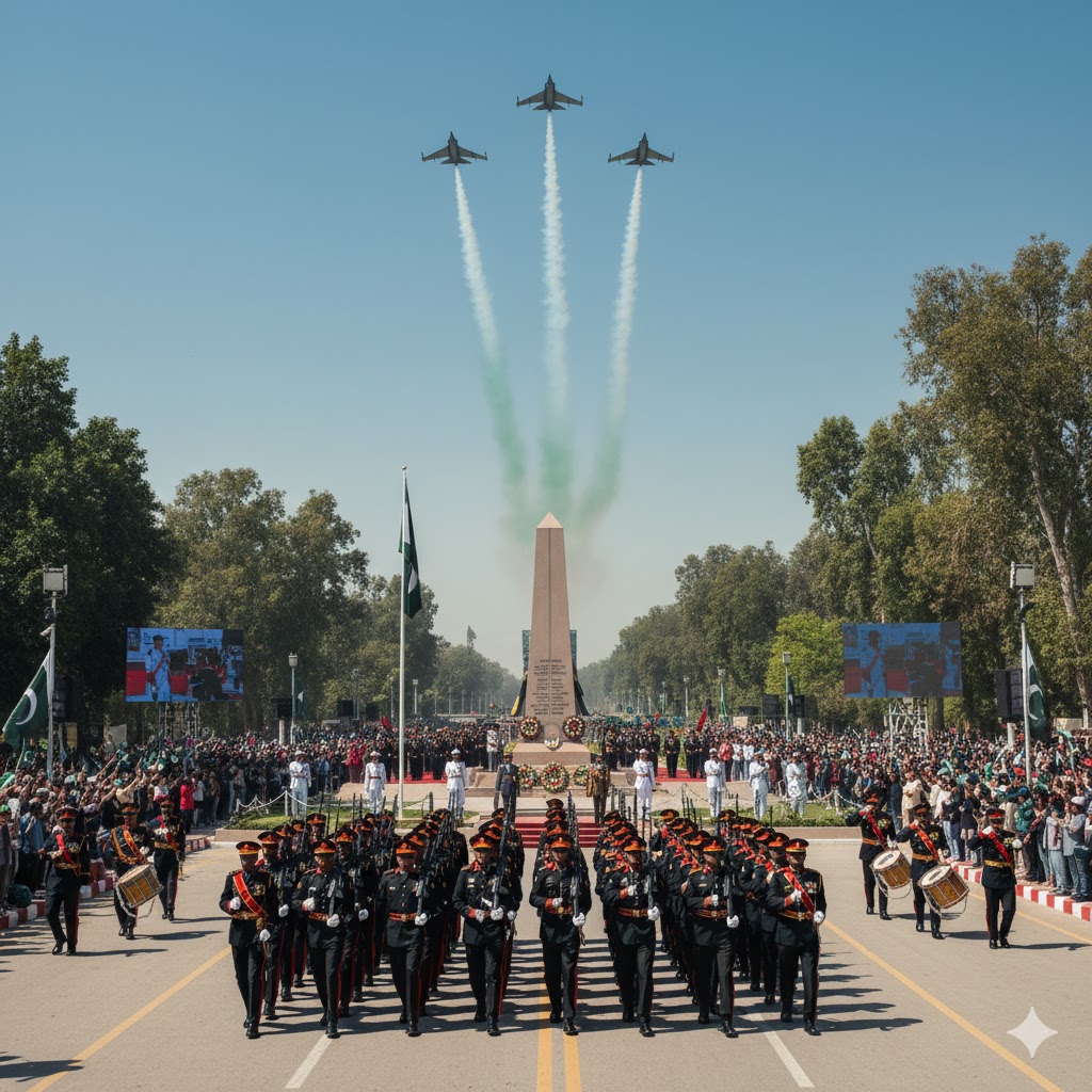 Army parade and war memorial ceremony in Rawalpindi