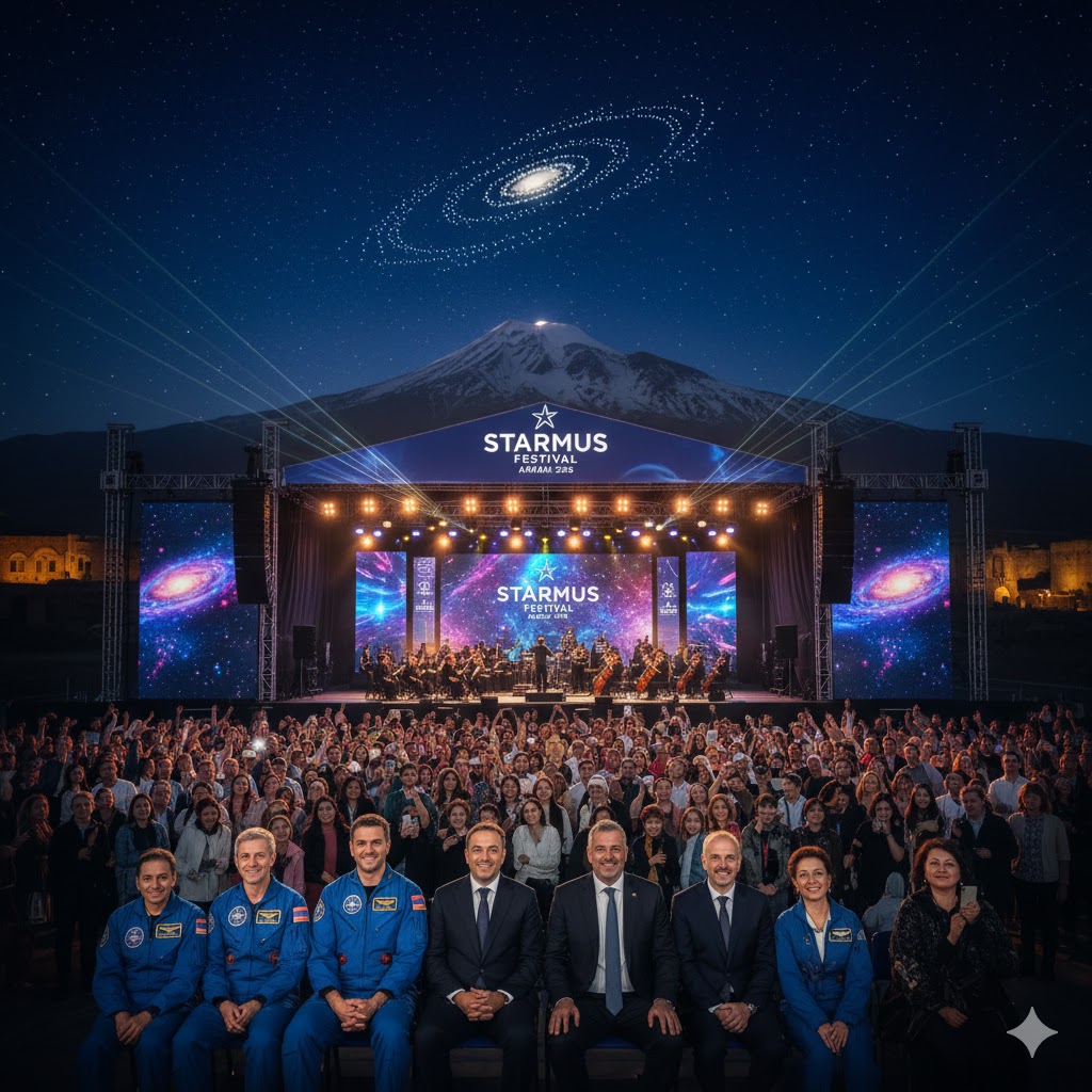Astronauts and scientists attending Starmus Festival concert in Armenia