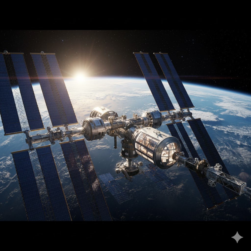 Axiom Space hotel module attached to the International Space Station