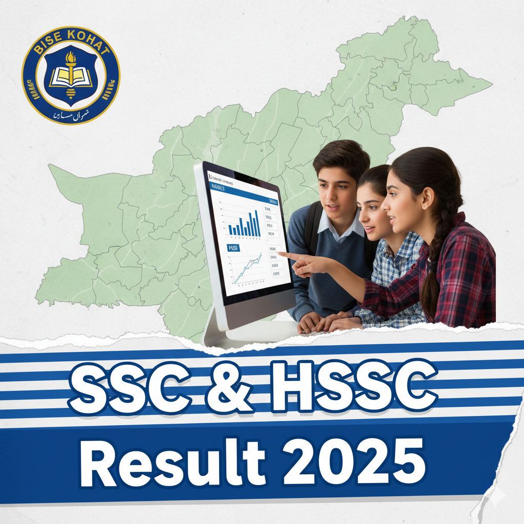 BISE Kohat Result 2025 online check by roll number