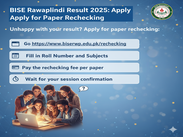 BISE Rawalpindi Result 2025 Apply for Paper Rechecking