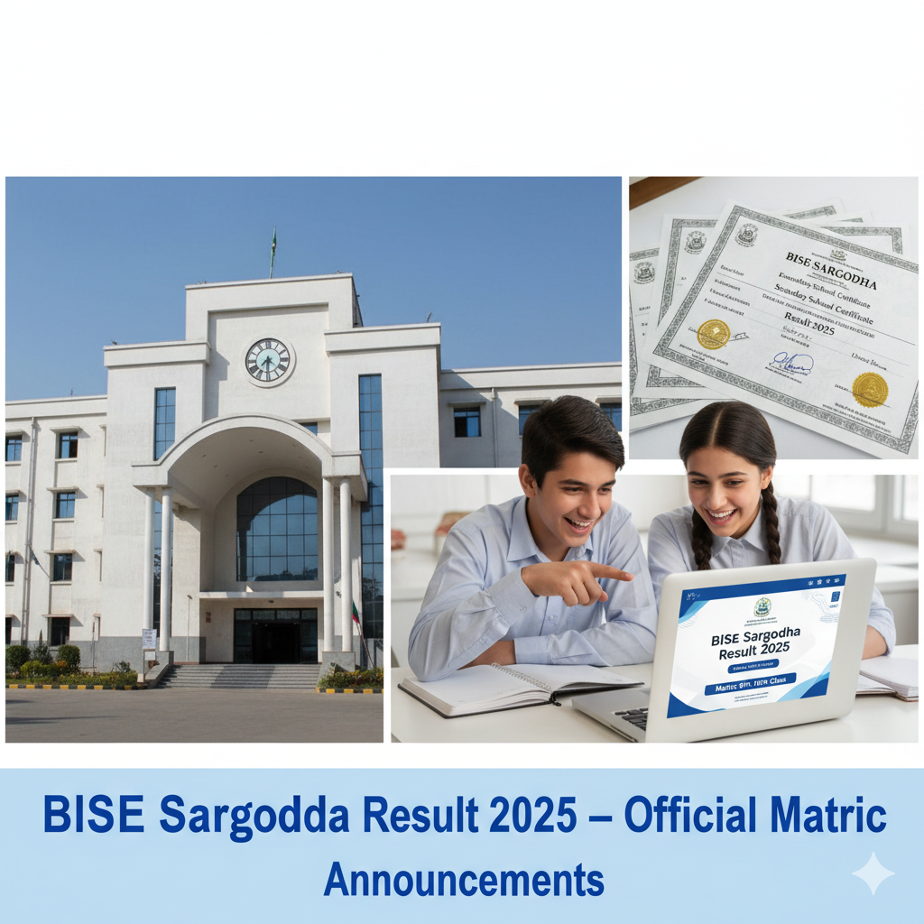 BISE Sargodha Result 2025 - 9th and 10th Result 2025 Updates