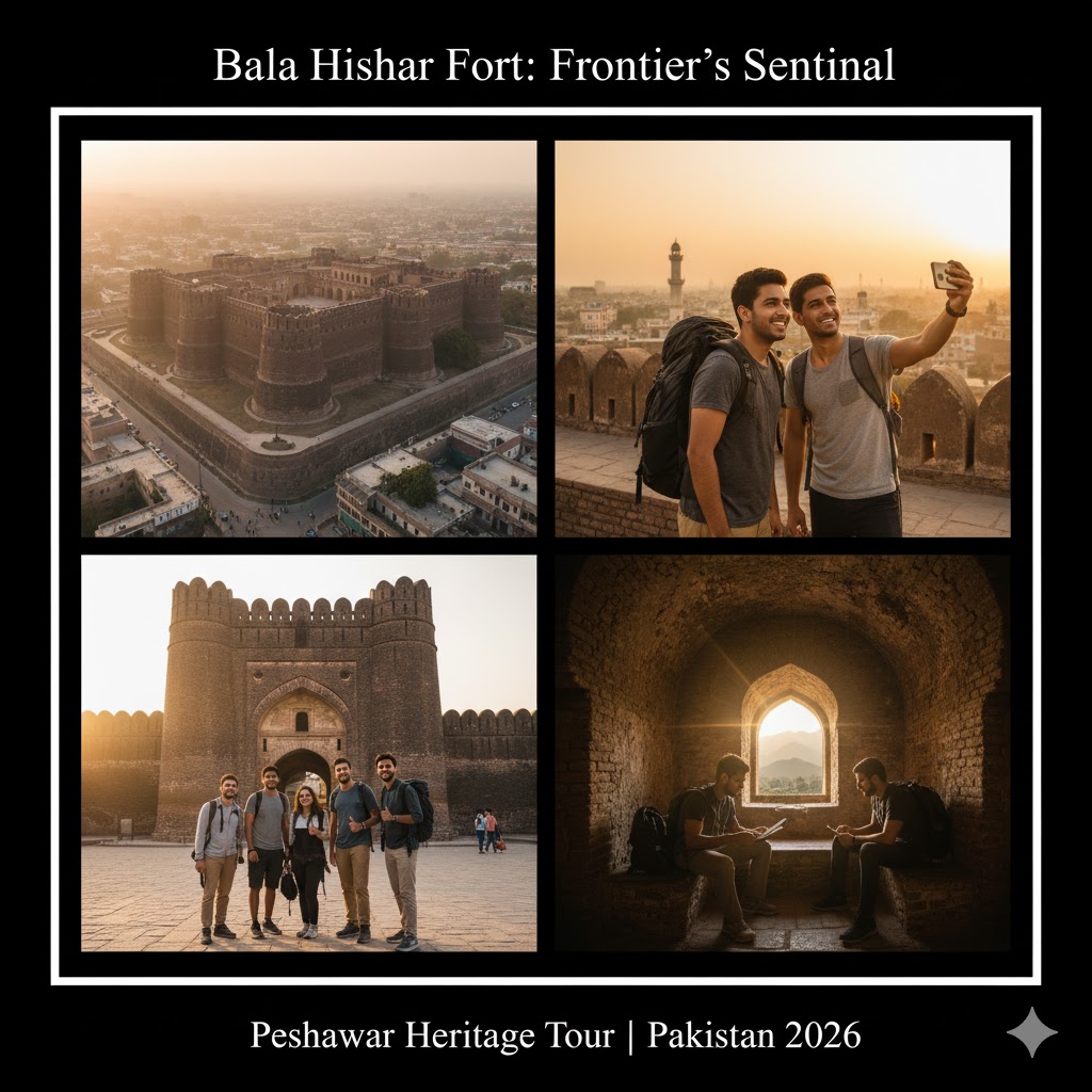 Bala Hisar Fort, Peshawar, under golden evening light