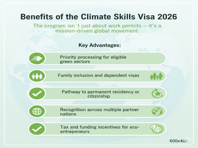 Benefits of the Climate Skills Visa 2026