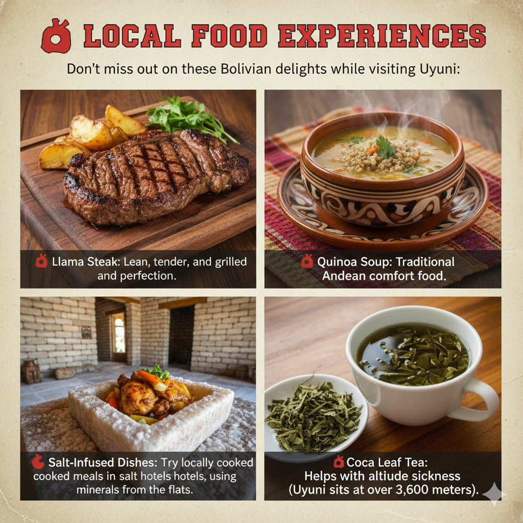 Bolivia salt flats - local food experiences in Uyuni, Bolivia