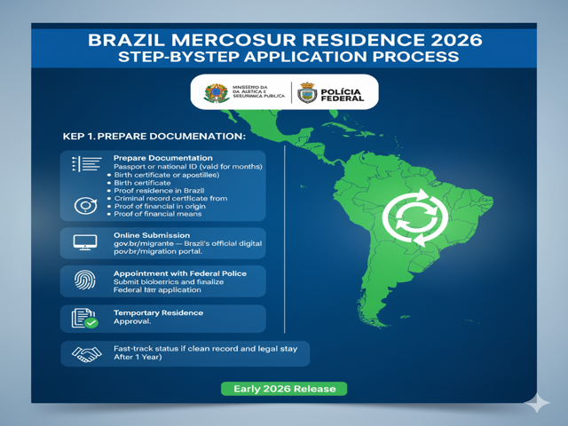 Brazil Mercosur Residence 2026 Application Process
