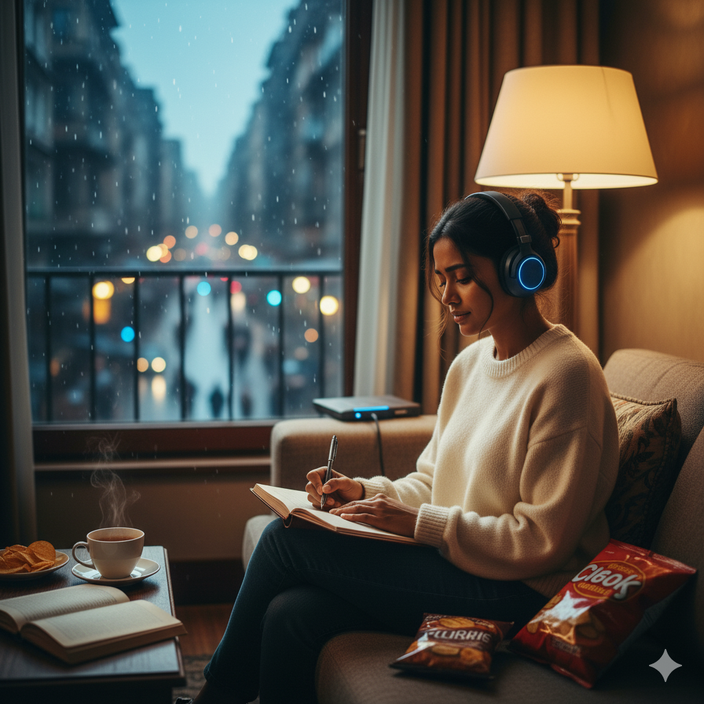 Bring Comfort Anchors (Journal, Music, Familiar Snacks)