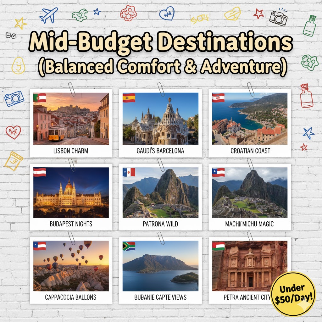 Budget Travel Destinations - Mid Budget