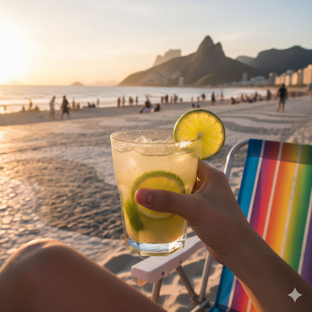 Caipirinha on Copacabana Beach
