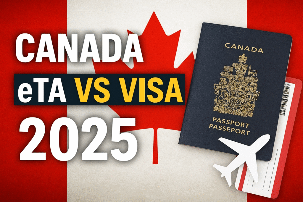 Canada eTA vs visitor visa 2025 comparison travel authorization guide