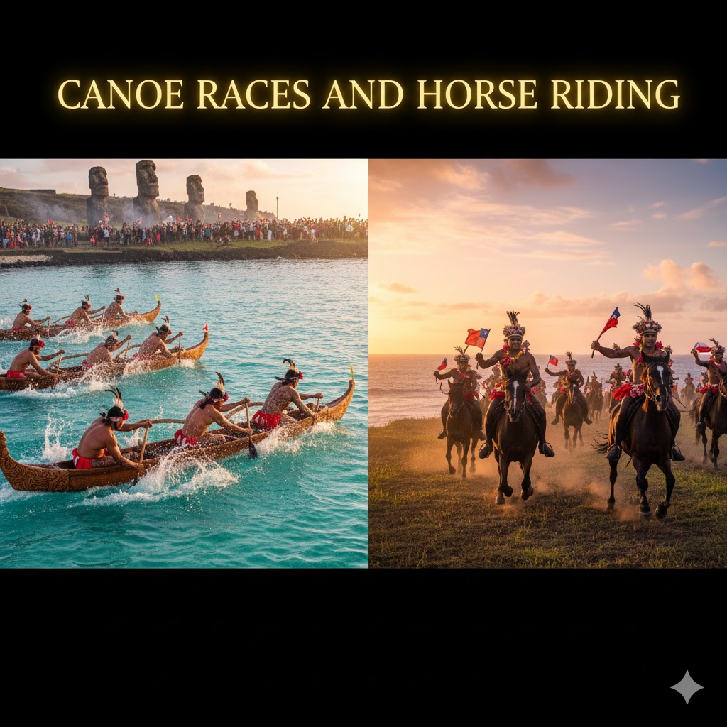 Canoe Races and Horse Riding