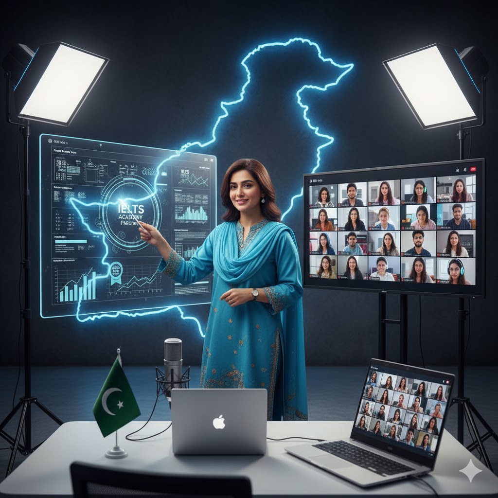 Certified IELTS instructor teaching Pakistani students online 2025