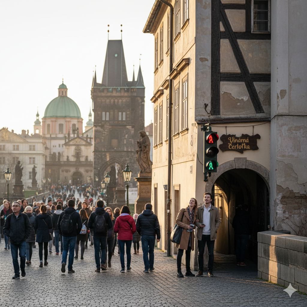 Charles Bridge (Karlův Most) - Walk toward Malostranské náměstí