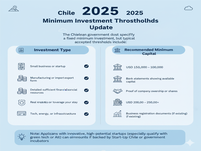 Chile Investor Visa 2025 Minimum Investment Thresholds Update