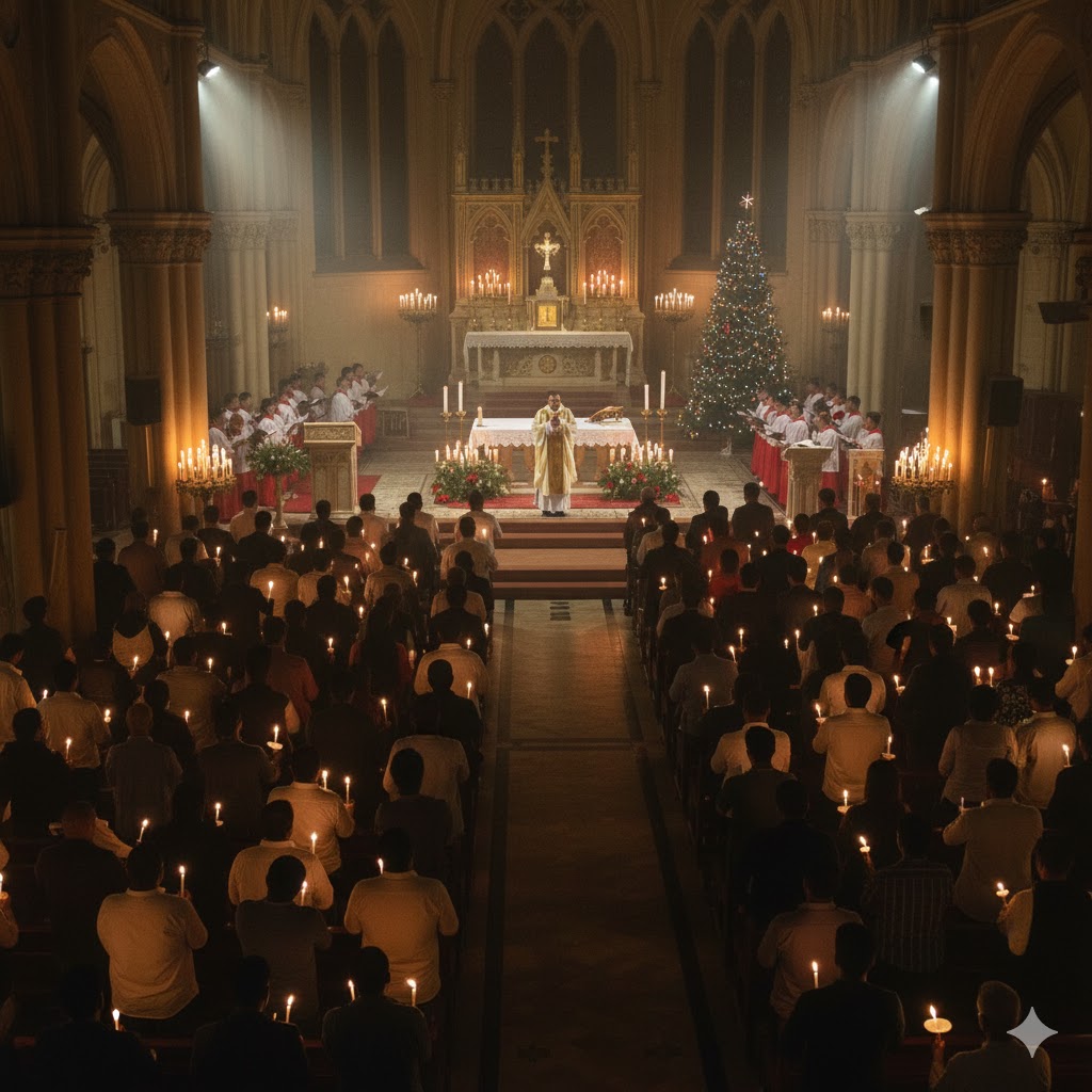 Christmas service and candlelight vigil at St. Patrick’s Cathedral Karachi.