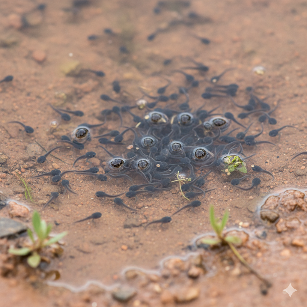 ephemeral desert pool wildlife desert frog tadpoles