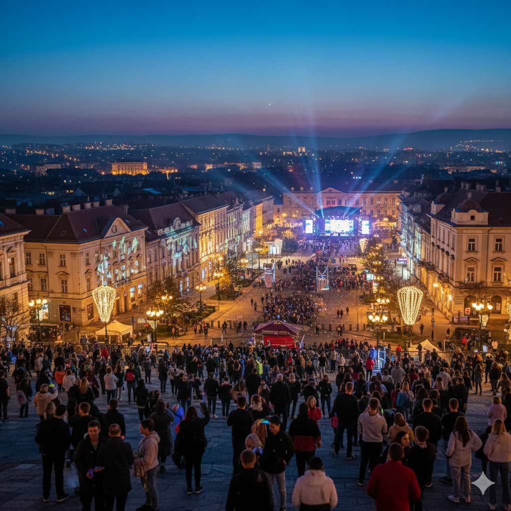 Cluj-Napoca city view before Electric Castle 2026