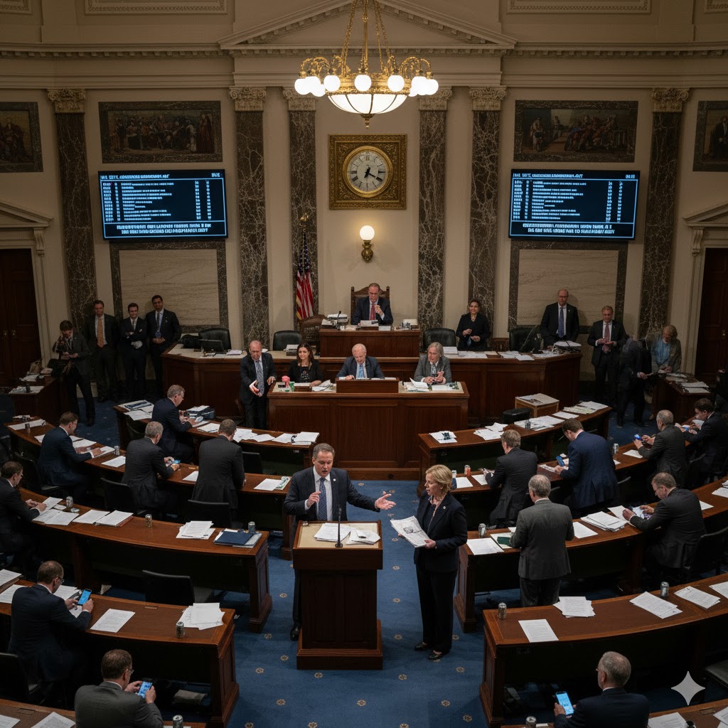 Congress debating budget bills during 2025 government shutdown