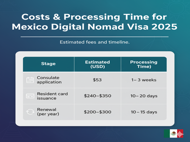 Costs & Processing Time for Mexico Digital Nomad Visa 2025