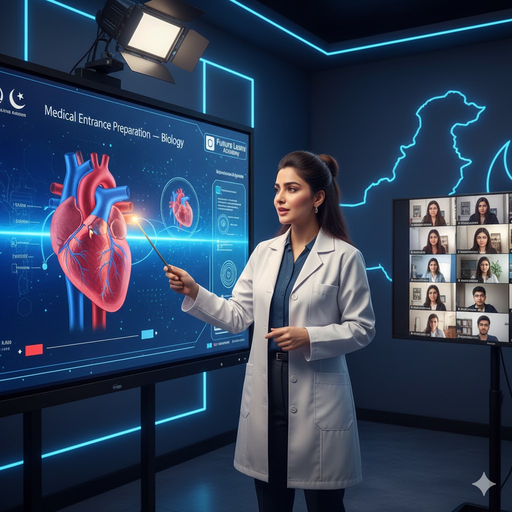 Dr. Arfa Khalid teaching biology online for medical entrance preparation
