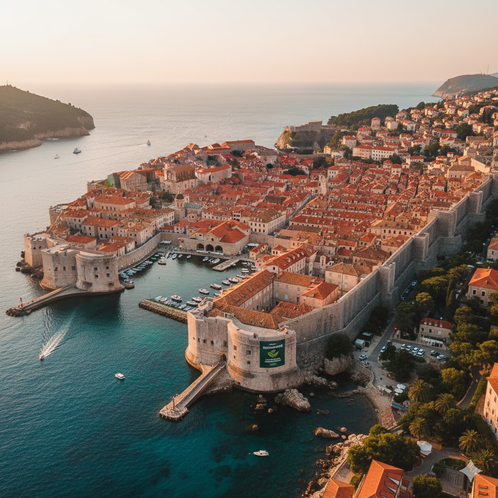 Dubrovnik old town aerial view 2025 sustainable travel Croatia