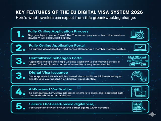 EU Digital Visa System 2026 key features
