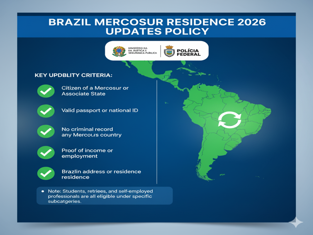 Eligibility Criteria for Brazil Mercosur Residence 2026