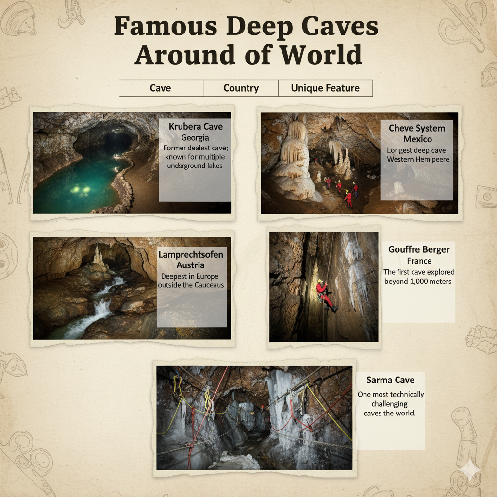 Famous Deep Caves Around the World