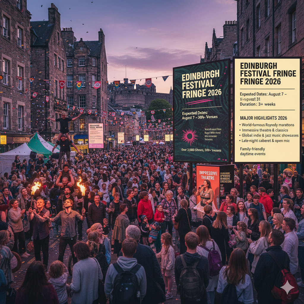Festival Dates and Highlights for Edinburgh Festival Fringe 2026
