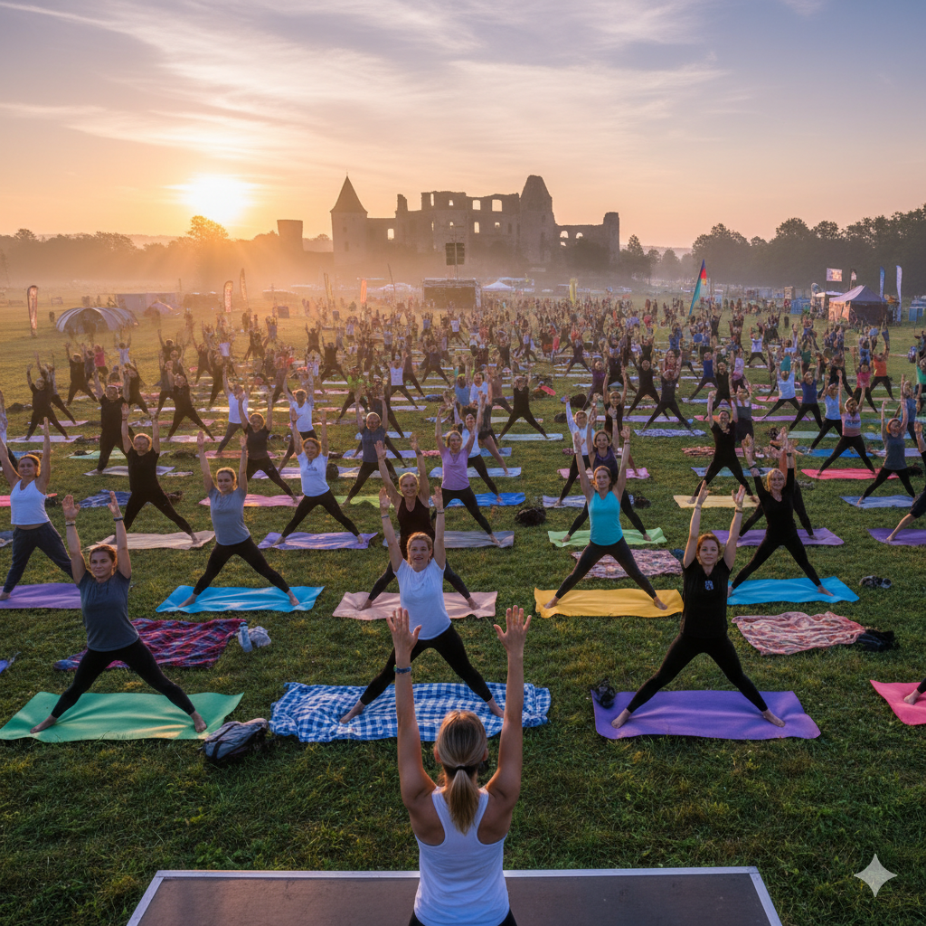 Electric Castle 2026 morning yoga session