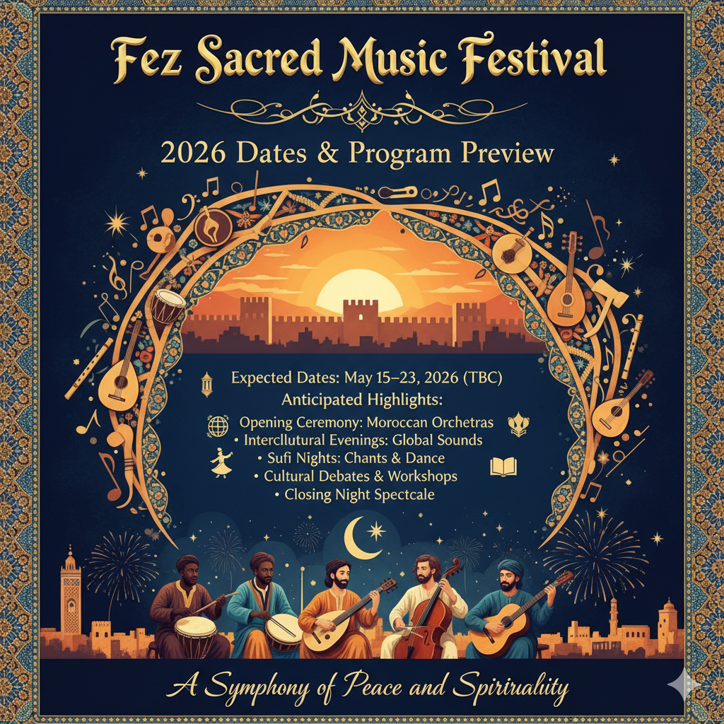 Fez Sacred Music Festival, combining elements of Moroccan culture, sacred music, and global unity