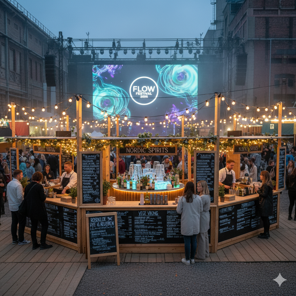 Flow Festival 2026 food stalls and Nordic cocktails