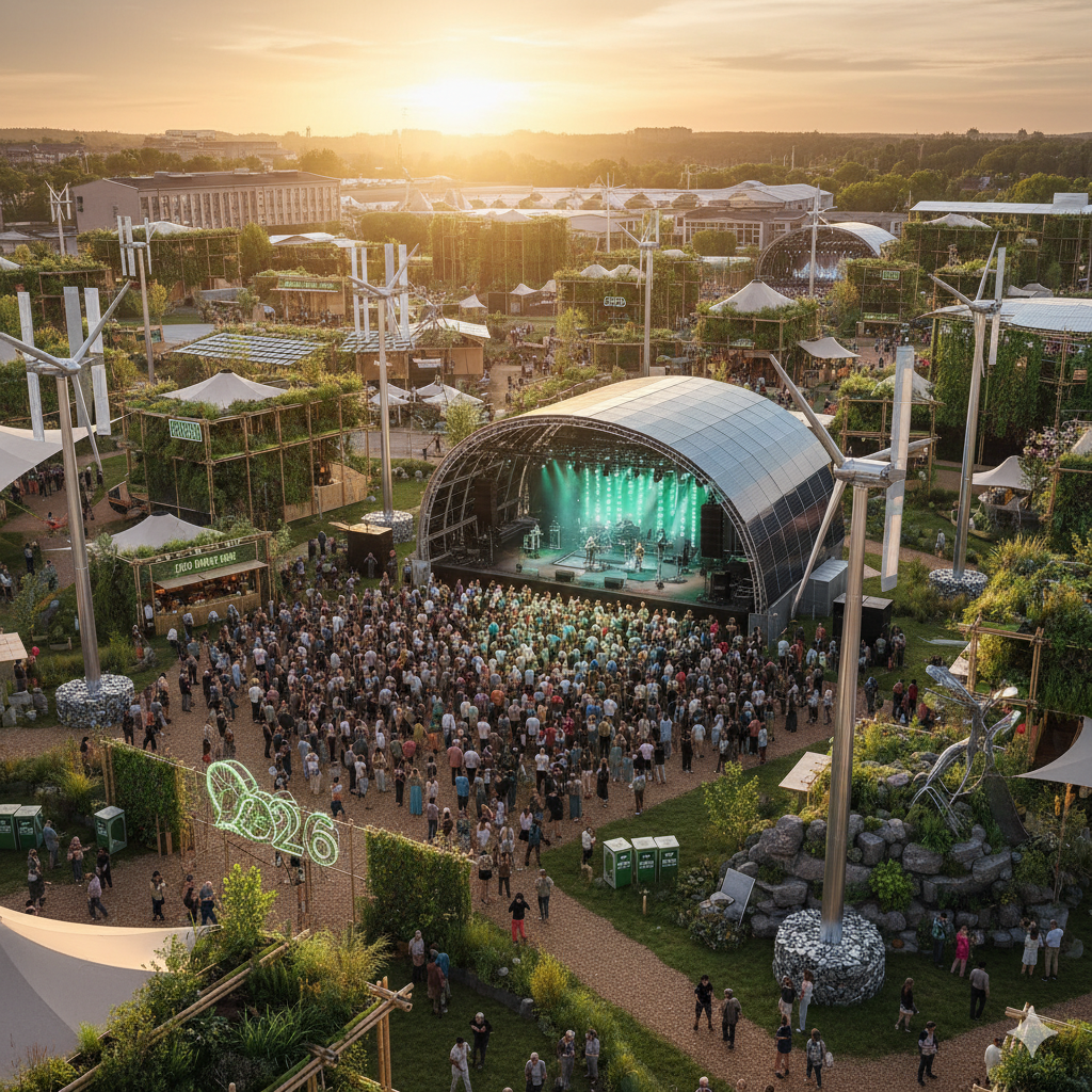 Flow Festival eco-friendly setup 2026