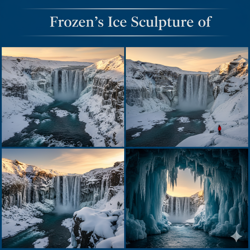 Frozen Waterfall Iceland