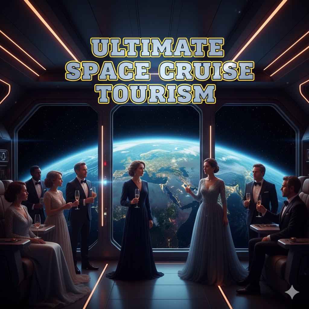 Futuristic luxury space cruise capsule