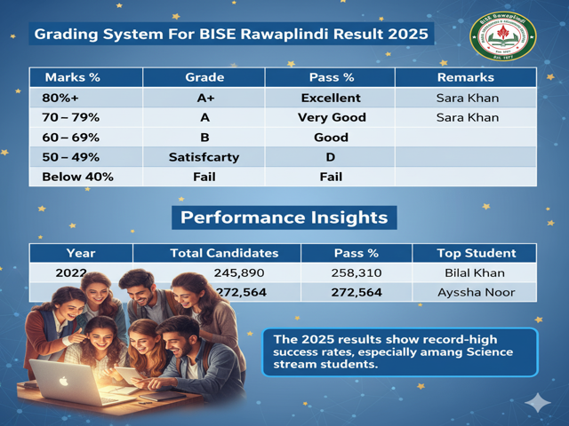Grading System For BISE Rawalpindi Result 2025