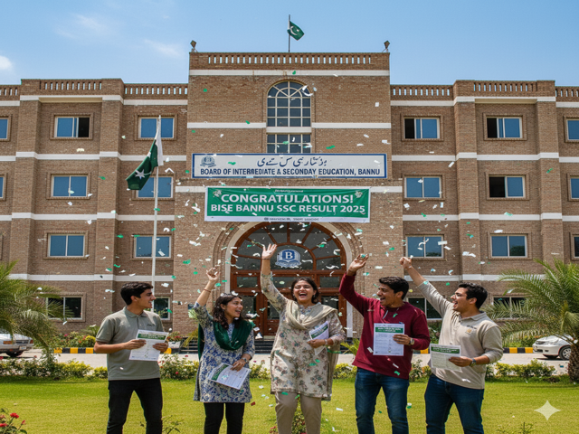 Bannu Board SSC Result 2025 celebration